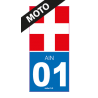 Autocollant "Croix Road 01" pour plaque moto