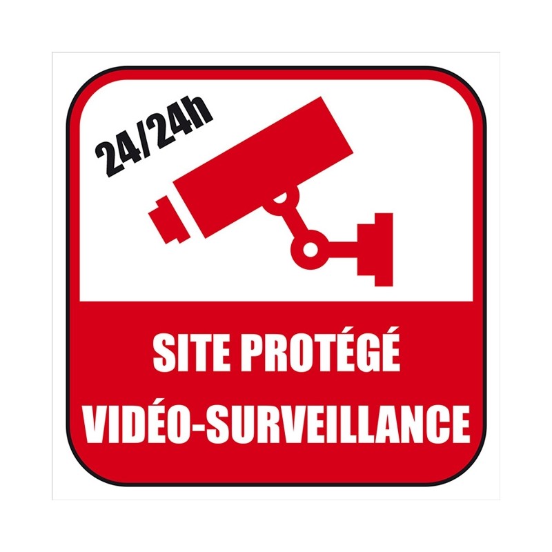 Sticker Site sous video surveillance