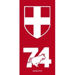 Autocollant plaque "Red" 74 Haute-Savoie