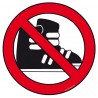 Interdit aux chaussures de ski