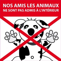 Panneau Animaux non-admis