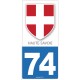 Autocollant plaque "Blason" 74 Haute-Savoie