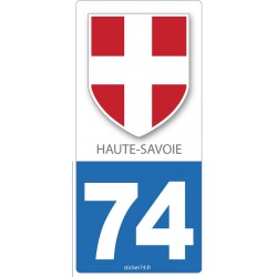Autocollant plaque "Blason" 74 Haute-Savoie