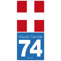 Autocollant plaque "Road" 74 Haute-Savoie