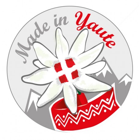 Autocollant edelweiss made in yaute