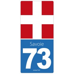 Autocollant plaque "Road" 73 Savoie