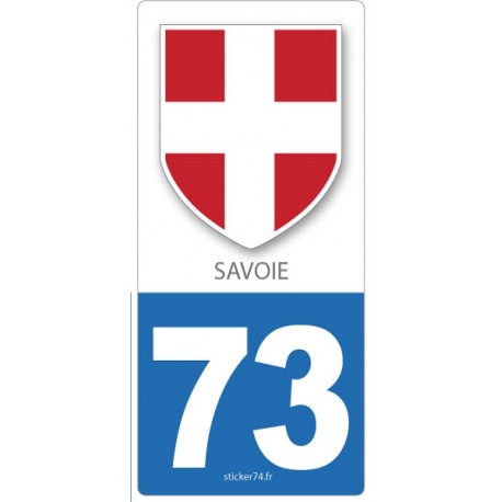 Autocollant plaque "Blason" 73 Savoie