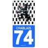 Autocollant plaque immatriculation "Road" Chablais