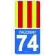 Autocollant plaque immatriculation "Road" Faucigny