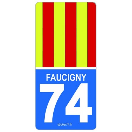 Autocollant plaque immatriculation "Road" Faucigny