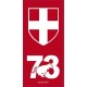 Autocollant plaque "Red" 73 Savoie