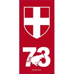 Autocollant plaque "Red" 73 Savoie