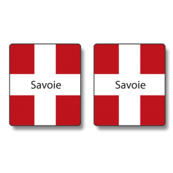 Autocollant plaque immatriculation blason 73 Savoie Jeu de 2 stickers