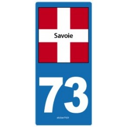 Autocollant plaque "Blue Road" 73 Savoie