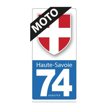 Autocollant "Blason" pour plaque moto